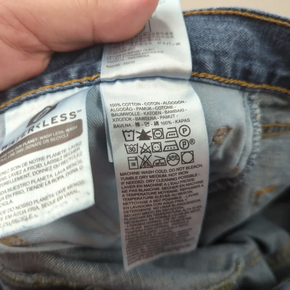 Levis Jeans Mens 36x30 Blue 527 Boot Cut Western Cowboy Distressed